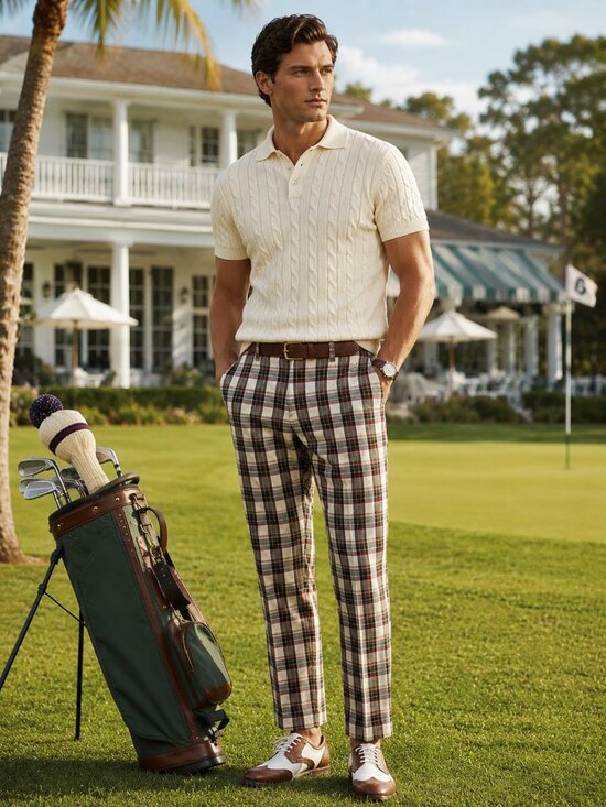 Paul Fredrick Other - Paul Fredrick Plaid Golf Pants Men’s Preppy Country Club Trousers Summer Size 48